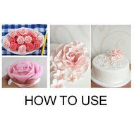 4pcs Fondant Cake Cutter Plunger Rose Shape