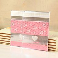 ONOR-Tech 100 PCS Lovely Cute Bowknot OPP Self Adhesive Cookie Bakery Candy Biscuit Roasting Treat Gift DIY Plastic... N21