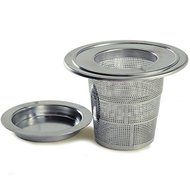KITCHENOVA 3.75in Laser Cut Collapsible Stainless Steel Tea Strainer w/ Drip Catcher (1) N3