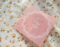 ONOR-Tech 100 PCS Lovely Cute Bowknot OPP Self Adhesive Cookie Bakery Candy Biscuit Roasting Treat Gift DIY Plastic... N23