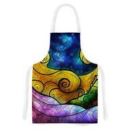 KESS InHouse Mandie Manzano "Starry Lights" Artistic Apron, 31 by 35.75", Multicolor