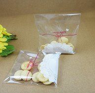 ONOR-Tech 100 PCS Lovely Cute Bowknot OPP Self Adhesive Cookie Bakery Candy Biscuit Roasting Treat Gift DIY Plastic... N26