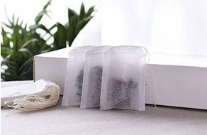 Empty Disposable Paper Tea Bags 3.5" x 2.5" (Drawstring) 50ct N4