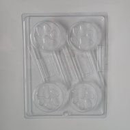 Paw print on round AO005 All Occasion Chocolate Candy Mold N4