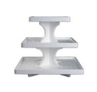 SQUARE CUPCAKE Cake 3 Tier Tray Wedding Shower BIRTHDAY Party Dessert Tree Stand Most Sold Item N2