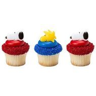 Peanuts Snoopy and Woodstock Cupcake Rings - 24 count