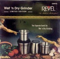 Revel CCM-102 Stainless Steel 2-Jar Wet and Dry Coffee/Spice/Chutney Grinder, 220 Volts (Non-USA Compliant)