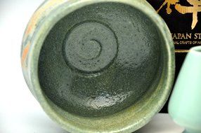 Japanese Mino Yaki ware Matcha Bowl And Tea Ceremony Set Green Tea 11.5 / 11.5 / 8cm (4.5 / 4.5 / 3.1inch)[7385] N5