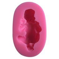FLY Sleeping Baby Shape 3D Silicone Cake Mold For Kitchen Accessories,Pink N4