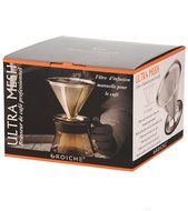 GROSCHE Ultra Mesh Pour-Over Coffee Dripper with Round Base, 18/8 Stainless Steel Construction N5