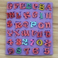 Bluelover F0328 DIY Silicone Letters And Numbers Cake Mould Fondant Soap Mould N2