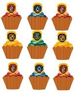 Item#143- 12pk Harry Potter Cupcake Decoration Topper Rings with 12 Baking Cup Decoration Wrappers