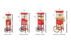 Nostalgia CCP510 53-Inch Tall Vintage Collection 6-Ounce Kettle Popcorn Cart N5