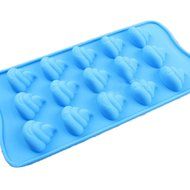 JLHua 2 PCS Emoji Funny Emotion Cake Mold Smiley Chocolate Candy Baking Mould Poop Face Random Color, 15-cavity N4