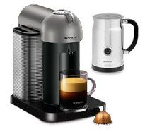 Nespresso VertuoLine Coffee &amp; Espresso Machine - with Aeroccino+ Frother (Titanium)