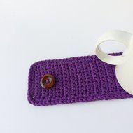 Coffee Mug Cozy Cotton Purple