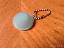 Tupperware Wonderlier Bowl Key Chain Pastel Blue / Sheer with Chain N2