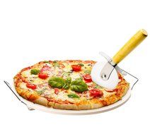 Chef's Star 15" Ceramic Pizza Stone and Pizza Cutter N2