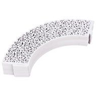100 Cupcake Wrappers &ndash; White Shimmering Decorative Vine Lace Laser-Cut Liner Baking Cup &ndash; Muffin Case Trays for... N5