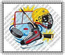 1/4 Sheet - Hockey Fan Birthday - Edible Cake/Cupcake Party Topper!!!