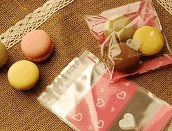 ONOR-Tech 100 PCS Lovely Cute Bowknot OPP Self Adhesive Cookie Bakery Candy Biscuit Roasting Treat Gift DIY Plastic... N36