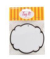 Party Partners Design 12 Count Customizable Tag Set, Black N3