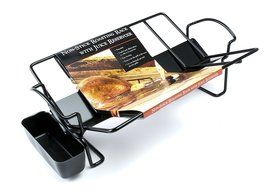 Charcoal Companion CC3093 Non-Stick Roasting Rack with Juice Reservoir N4