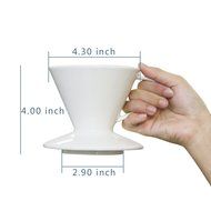 Coffee Dripper - Porcelain Pour Over Cone, 3 Holes - by Sweese N6