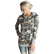 Hoodie Sweatshirt,Morecome Womens Camouflage Printing Pocket Hooded Tops N3