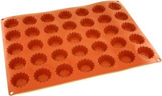 World Cuisine Non-Stick Silicone Mold, Tartlet, Fluted N2