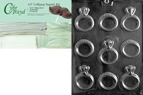 Cybrtrayd W051 Engagement/Wedding Ring Wedding Chocolate Candy Mold with Exclusive Cybrtrayd Copyrighted Chocolate... N2