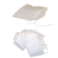 Funbase Cotton Drawstring Muslin Bag Reusable Bags for Spice Herbal Tea Leaf 100 Count Pack N4