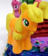 12 Piece PONY PALS Birthday Cake Topper Set Featuring Pony and Friends Characters and Decorative Themed Accessories N6
