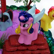 12 Piece PONY PALS Birthday Cake Topper Set Featuring Pony and Friends Characters and Decorative Themed Accessories N7