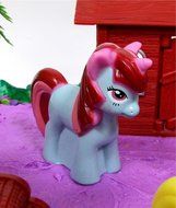 12 Piece PONY PALS Birthday Cake Topper Set Featuring Pony and Friends Characters and Decorative Themed Accessories N9