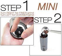 Thirst Friend MINI Manual Coffee Grinder With Free Cleaning Brush &amp; Waterproof Travel Pouch. Top Rated Portable... N5