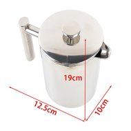 LOSCATO 50-Ounce Double Wall Stainless Steel French Press Coffee Maker (1.5L) N3