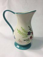 LG Stylish 2QT Water Juice Pitcher Beverage Dispenser Jar Cooler Butterfly - Turquoise Blue