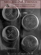 HOCKEY PUCK Chocolate Candy Mold With &copy; Molding Instruction - Set of 3