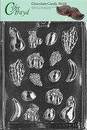 Cybrtrayd Fruits and Vegetables Chocolate Candy Mold, Fruit Assortment