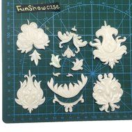Funshowcase Baroque Style Floral Fire and Lace Silicone Mold for Fondant Cake Decoration or Border , Cupcake Topper...