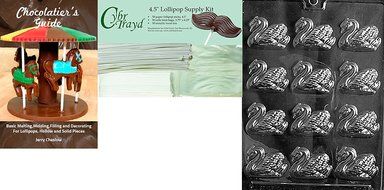Cybrtrayd W022 Small B/S Swans Wedding Chocolate Candy Mold