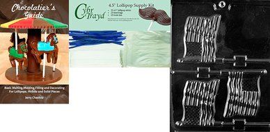Cybrtrayd P010 Flag Lolly Chocolate Candy Mold with Exclusive Cybrtrayd Copyrighted Chocolate Molding Instructions... N6