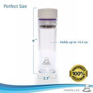 Samata Life Tea and Fruit Infuser Water Bottle, Double-Walled Loose Tea Tumbler, Travel Mug, Shatterproof, Eco-Friendly... N7