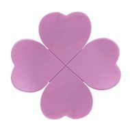 Voberry Pure Flower Clover Shaped Three-dimensional Anti-scald Silicone Coasters 1 Pc (pink) N7