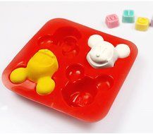 Silicone Cake Molds Mickey Mouse - 4 Holes Mickey Mouse Silicone Mold DIY Handcraft Soap Making Cake Cupcake Chocolate... N5