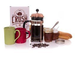 Copper French Coffee Press &amp; Tea Infuser Heat Toughened Glass Cafe Crush Club Avignon SS Plunger with Double Screens... N8