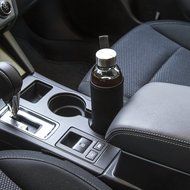 Primula Cold Brew Travel Bottle with Black Insulating Neoprene Sleeve &ndash; Borosilicate Glass and Stainless Steel... N11