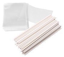 Lollipop Sticks and Bags - One Pack of 200 Sturdy Wilton Lollipop sticks (6 inch) With 200 Crystal Clear polyethylene... N3