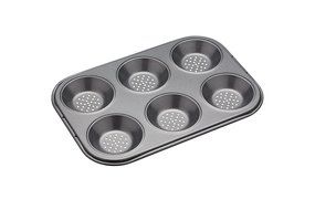 Master Class Crusty Bake Mince Pie Shallow Tray, 6 cup KCMCCB59